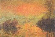 Claude Monet Sunset at Lavacourt china oil painting reproduction